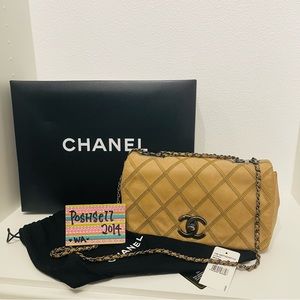 CHANEL Iridescent Calfskin Flap Bag